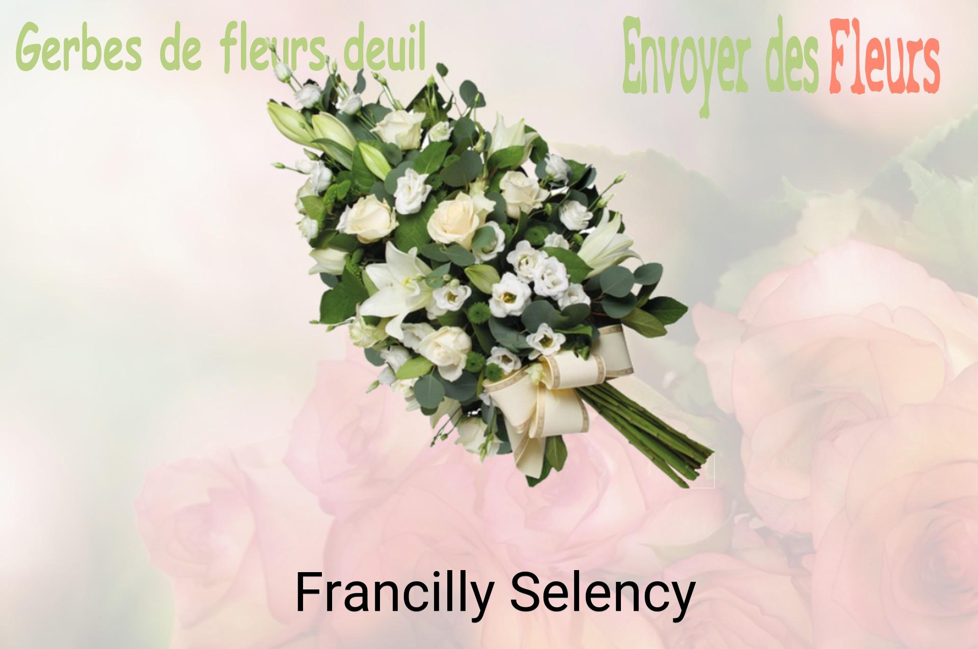 Gerbe de fleurs de deuil livrée à Francilly-Selency